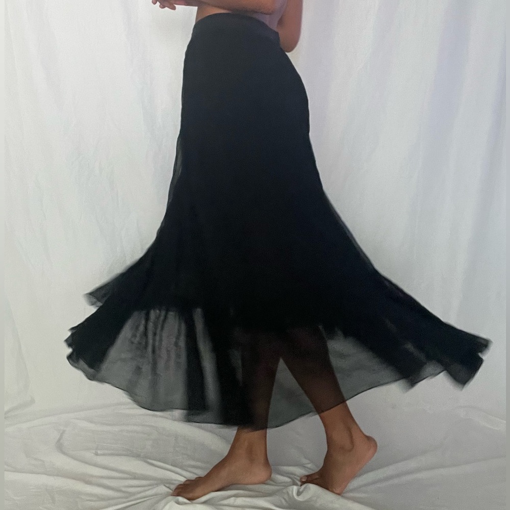 Handmade flirty silk chiffon skirt